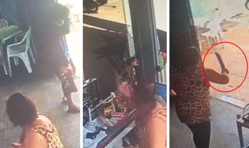 Dona de mercado reage a assalto e expulsa ladrões com facão em Sinop