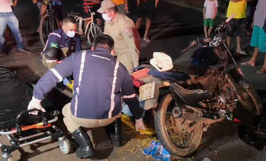 Acidente entre motos deixa dois homens feridos em Sinop