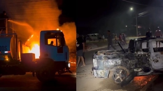 Marido ateia fogo em carro após discussão com a esposa