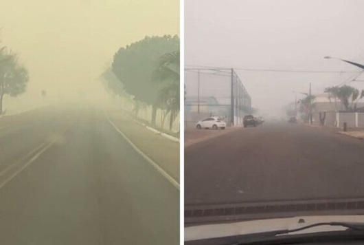 Cidade de MT ''fecha as portas'' por causa de fumaça