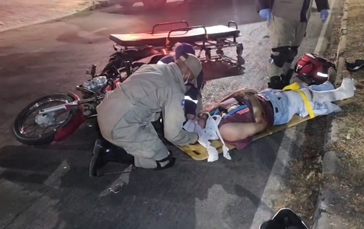 Motociclista colide na traseira de caminhonete em Sinop