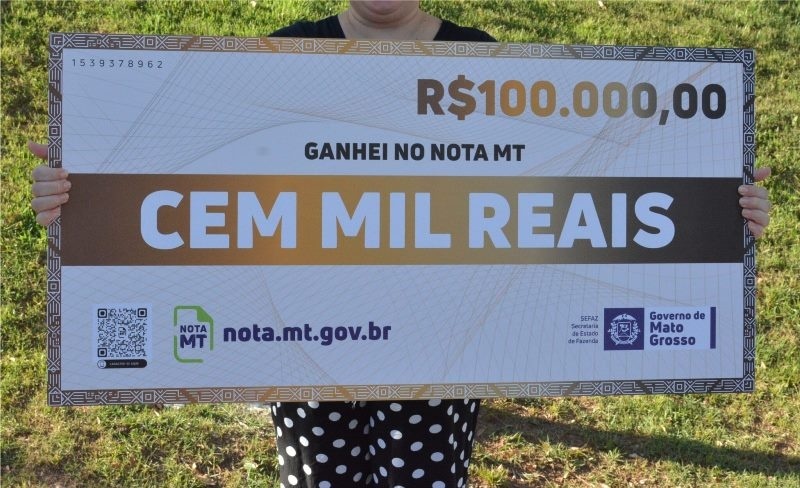 Sorteio do Nota MT distribuirá R$ 900 mil em prêmios nesta quinta-feira