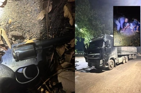 Homem morre em confronto com a PM e caminhoneiros são resgatados