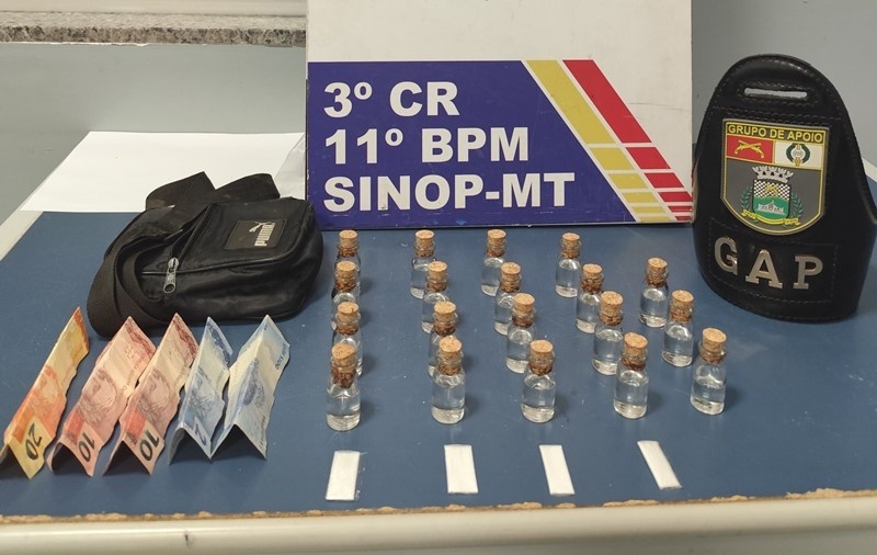 Polícia Militar prende três pessoas por tráfico de drogas em Sinop