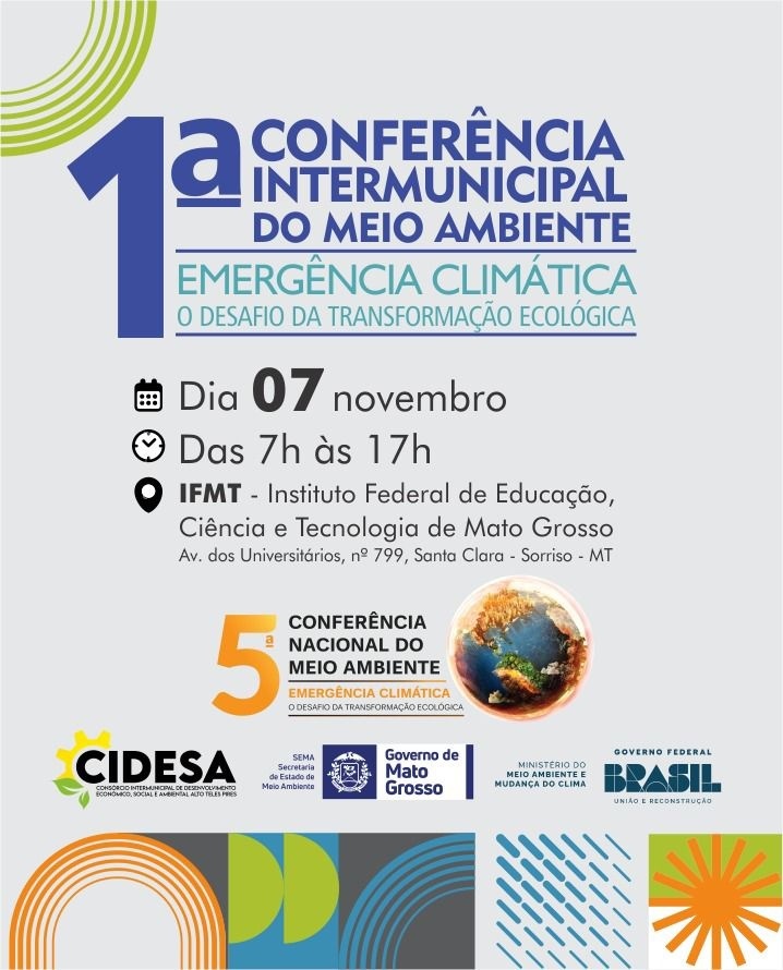 Sinop é convocada para 1ª Conferência Intermunicipal do Meio Ambiente