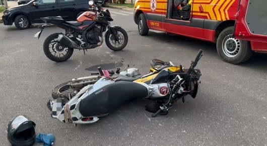 Três pessoas ficam feridas em colisão de motos em Sinop