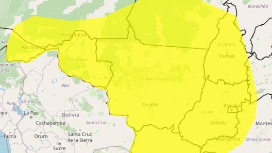 Inmet emite alerta de chuvas intensas e ventos fortes para MT neste fim de semana