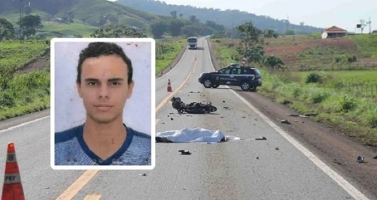 Motociclista de 24 anos morre ao bater contra caminhão boiadeiro