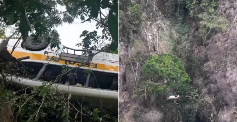 Ônibus cai de ribanceira e deixa 18 mortos em Alagoas