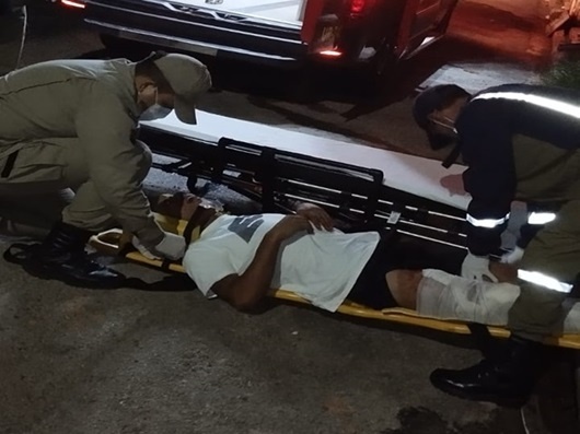 Sorriso: Homem é socorrido pelos Bombeiros após ser baleado