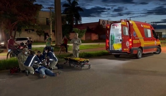 Sinop: Homem fica ferido após cair de moto