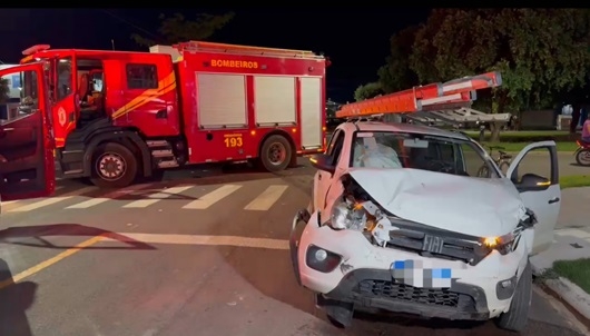 Colisão entre carro e SUV deixa casal ferido em Sinop