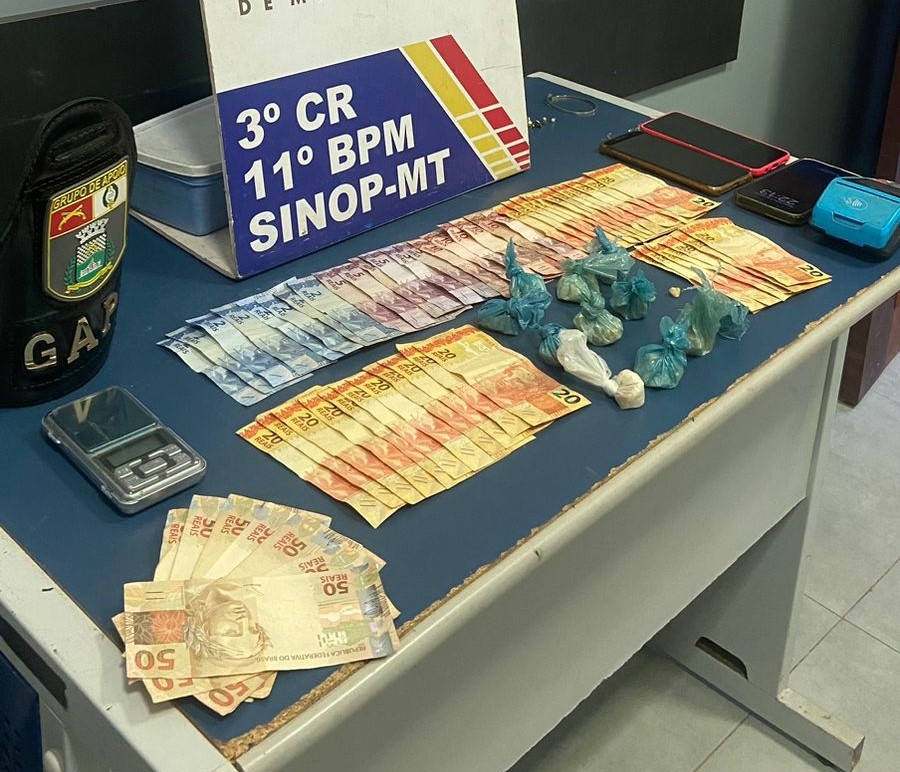 PM prende três suspeitos flagrados com drogas em Sinop