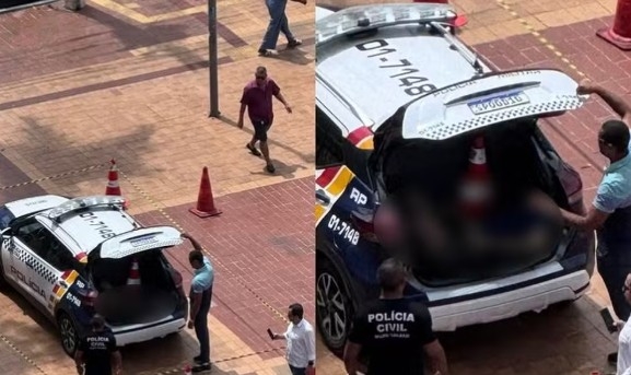 Corpo é encontrado em carro da Polícia Militar estacionado em praça de Cuiabá