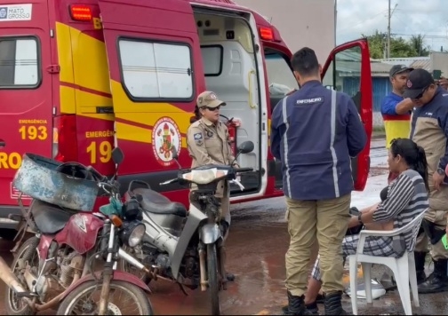 Gestante fica ferida após cair de moto em Sinop