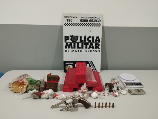 Polícias Civil e Militar desarticulam ponto de distribuição de drogas em Matupá