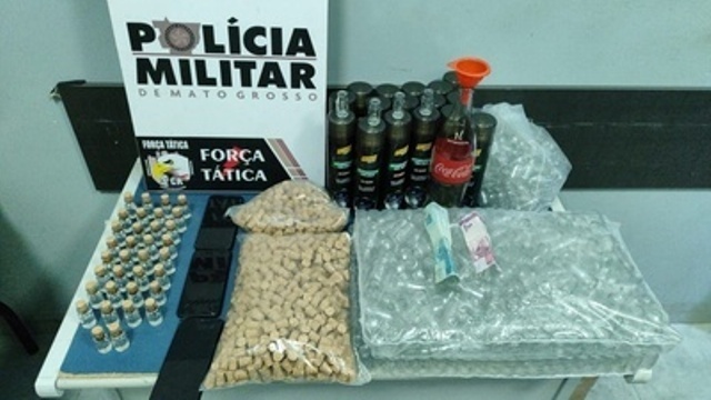 Força Tática realiza apreensão de droga sintética no bairro Florais da Amazônia em Sinop