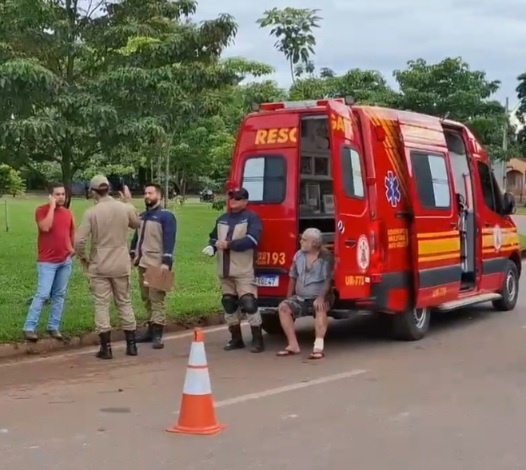 Idoso fica ferido após queda de motocicleta em Sinop