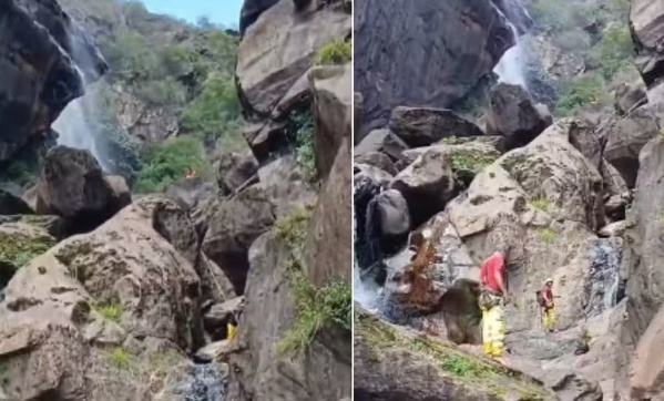 Homem desaparece após cair de cachoeira com 80 metros de altura ao tentar fazer foto na Bahia