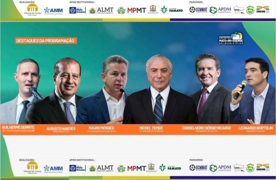 Michel Temer fará palestra de abertura do Encontro Mato-grossense de Municípios