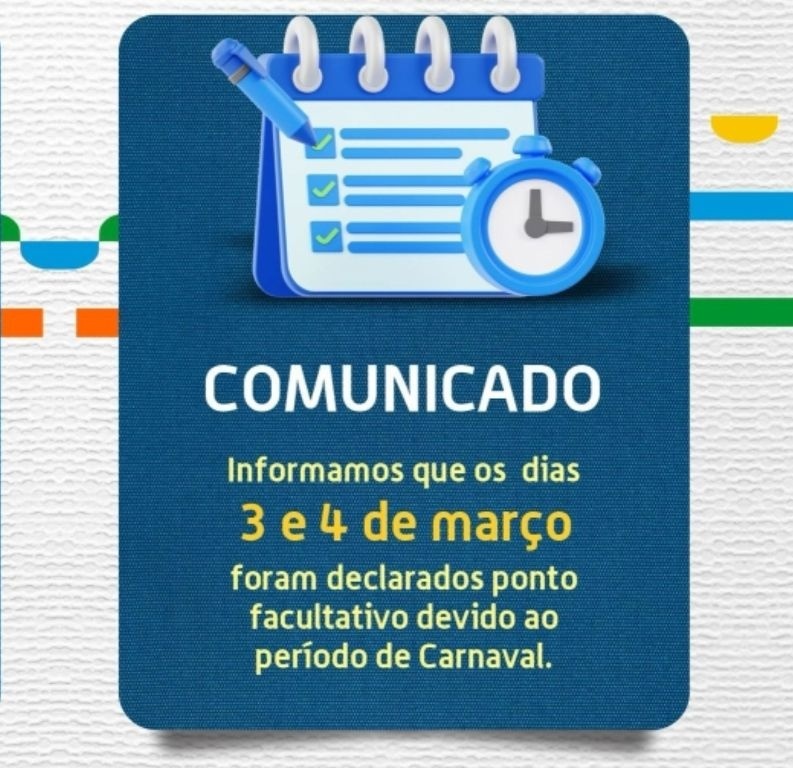 Prefeitura terá ponto facultativo no Carnaval com serviços essenciais mantidos