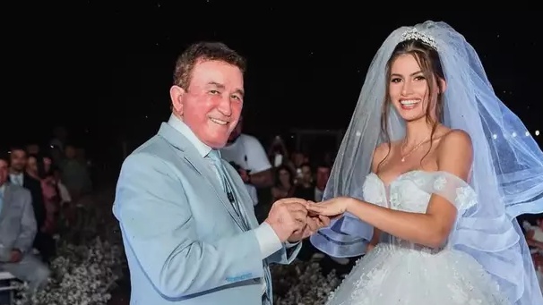 Casamento de cantor com miss em MT tem briga e falta de comida