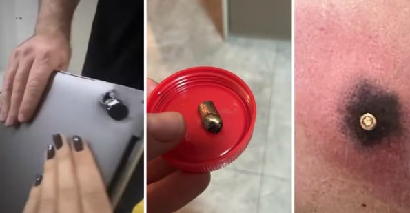 Ladrão atira nas costas de motociclista durante assalto e notebook na mochila impede ferimento grave na vítima