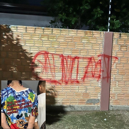 Sinop: Força Tática apreende menores pichando muros à mando de facção criminosa