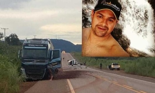 Empresário morre em colisão entre caminhonete e carreta