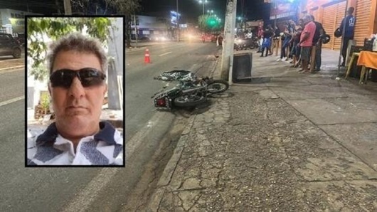 Idoso de 60 anos morre ao cair de motocicleta e ser atropelado por caminhão