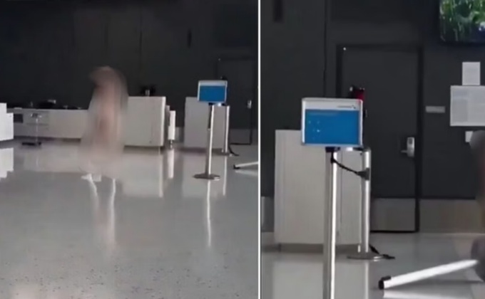 Mulher corre pelada, agride pessoas e afirma ser a 'deusa Vênus' em aeroporto nos EUA