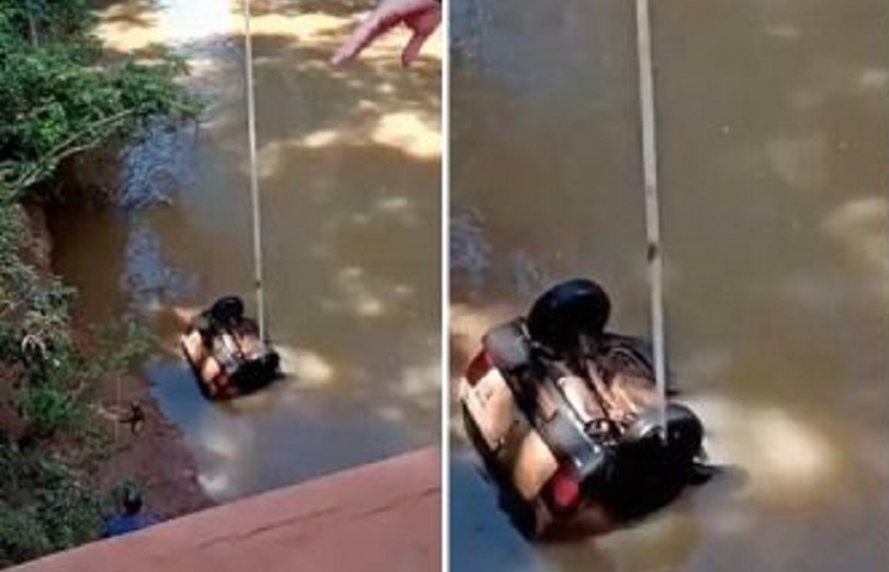 Corpo é encontrado dentro de porta-malas de carro submerso em rio de MT