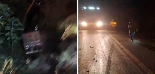 Motorista morre em batida entre carro e cinco carretas na BR-364