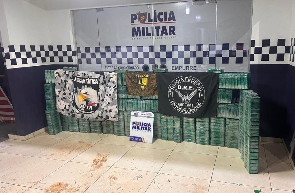 Forças de segurança confiscam quase meia tonelada de cocaína avaliada em R$ 20 mi e prende traficantes