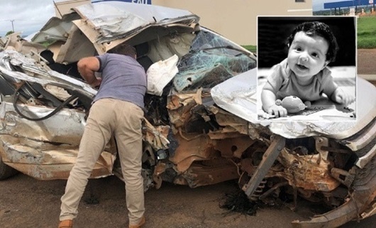 Bebê de três meses morre após grave acidente em rodovia estadual