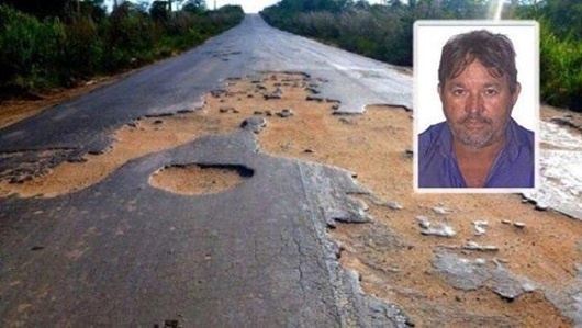 Suplente de vereador cai de moto e morre ao tentar desviar de buracos na pista