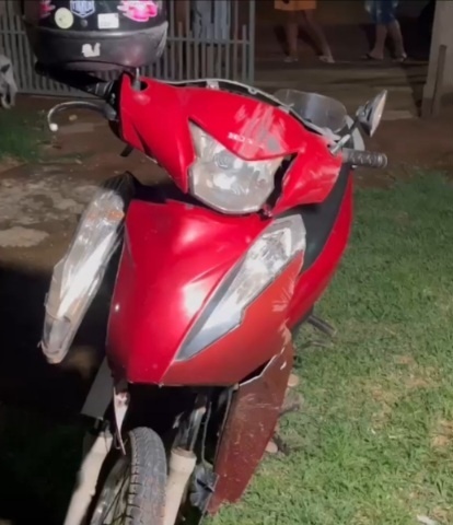 Motociclista fica ferido após se enroscar em fio de internet em Sinop
