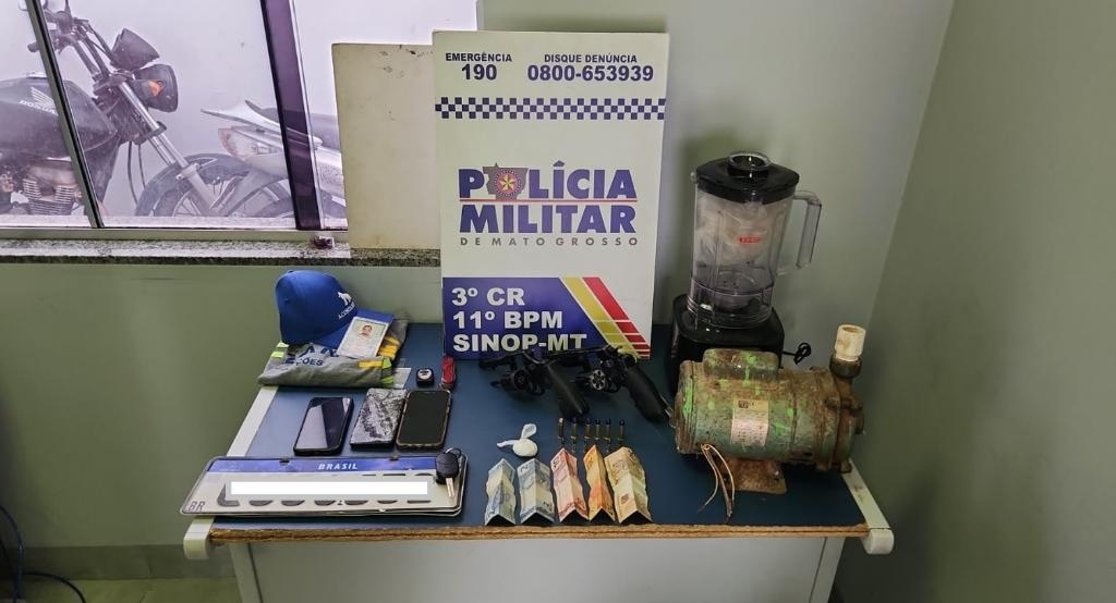 Polícia Militar frustra tentativa de roubo com reféns e prende dois homens em Sinop