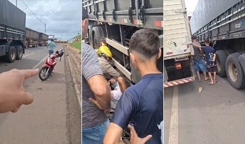 Mulher tem laceração no pé e homem sofre traumatismo em acidente próximo de rodoviária