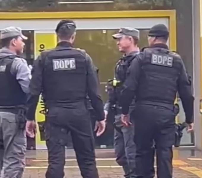 BOPE descarta presença de explosivos em caixa deixada em frente a banco em Sinop
