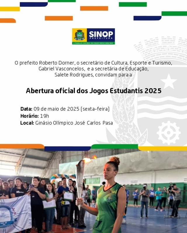 Abertura dos Jogos Estudantis Municipais será hoje (09) e reunirá mais de 1,2 mil atletas na competição