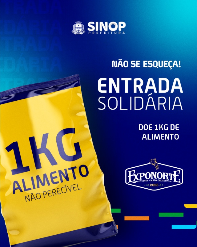 Exponorte começa na quarta-feira (14) e entrada será 1kg de alimento