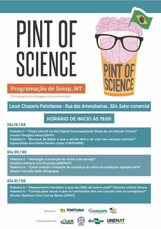 Pint of Science retorna a Sinop neste mês de maio
