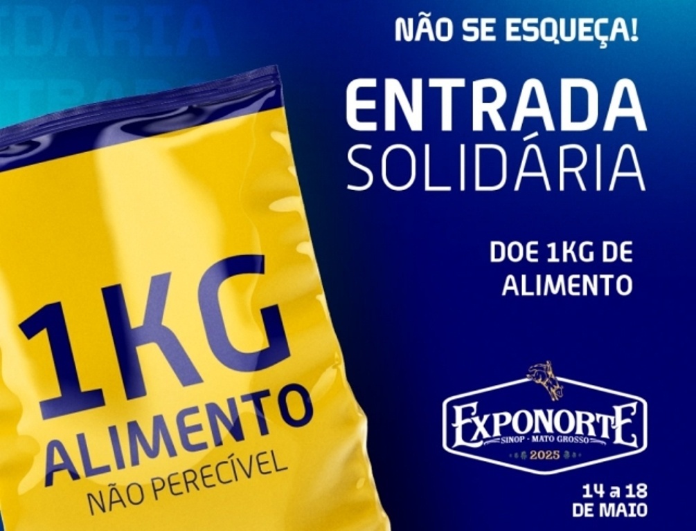 Três toneladas de alimentos são arrecadados na primeira noite da ExpoNorte