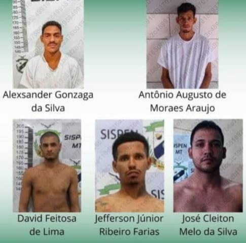 Cinco presos escalam muro com corda artesanal e fogem de penitenciária em Mato Grosso