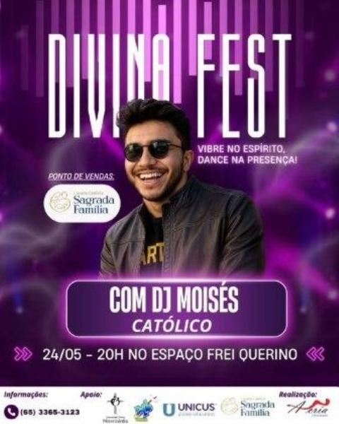 Divina Fest terá música eletrônica com DJ Moisés