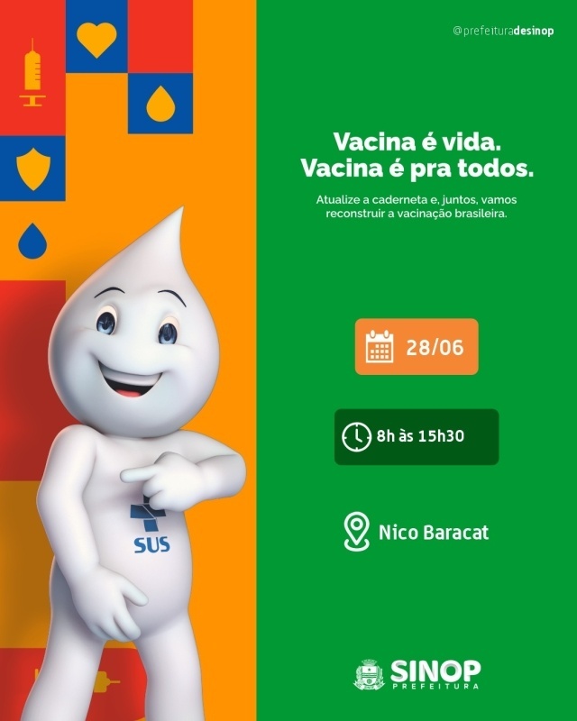 Prefeitura realiza ação especial de vacinação no Nico Baracat, neste sábado (28)