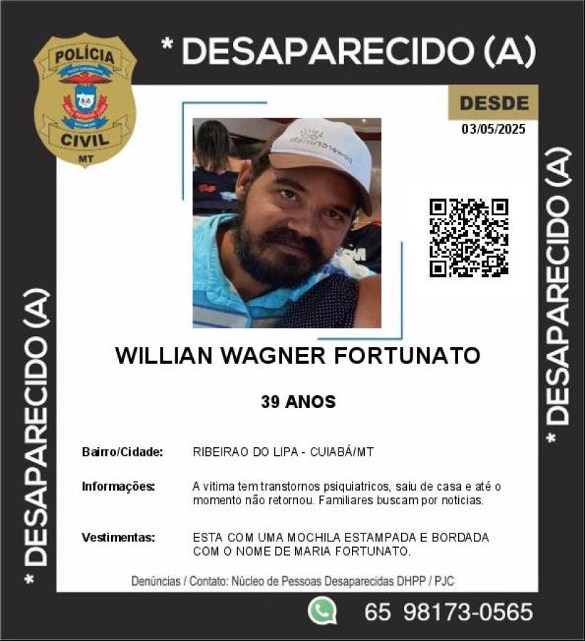 Família procura por homem desaparecido há três meses após discussão com os pais