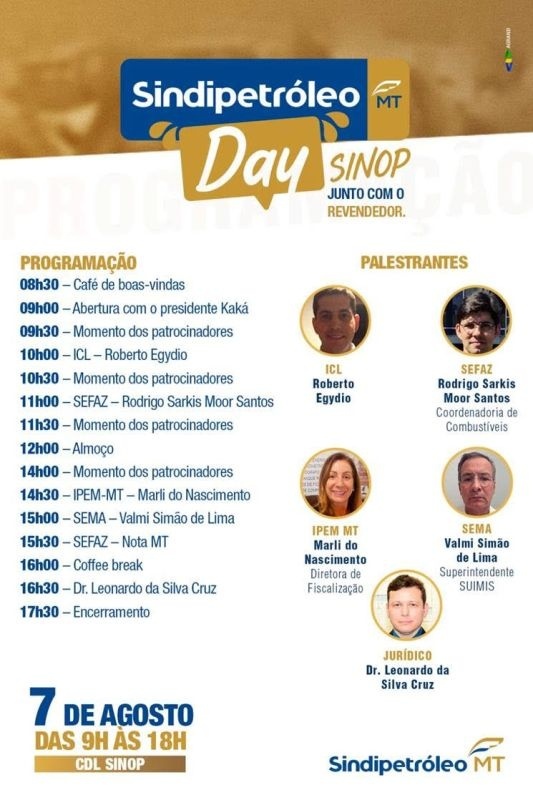 Sinop recebe encontro estadual do setor de combustíveis no dia 7 de agosto