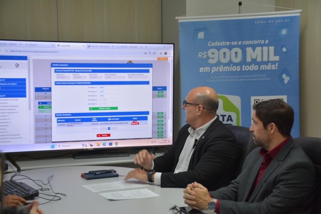 Mais de mil prêmios do Nota MT serão sorteados nesta quinta-feira (14)